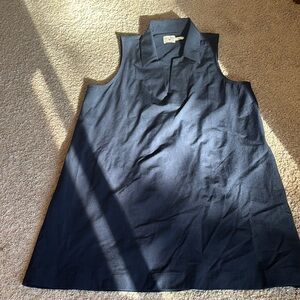 Faherty Blue Pleated A-Line Mini Dress - sz M